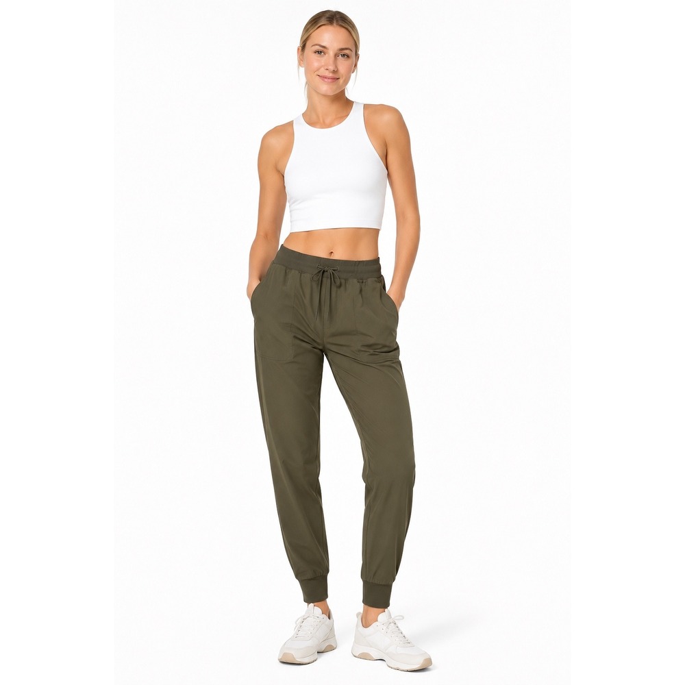Lululemon Stretch High Rise Jogger Dark Olive Size S Lightweight Woven Pants